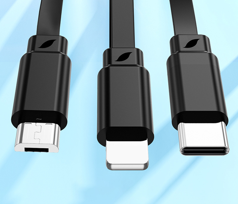 Retractable 3-in-1 100W Fast Charging Data Cable