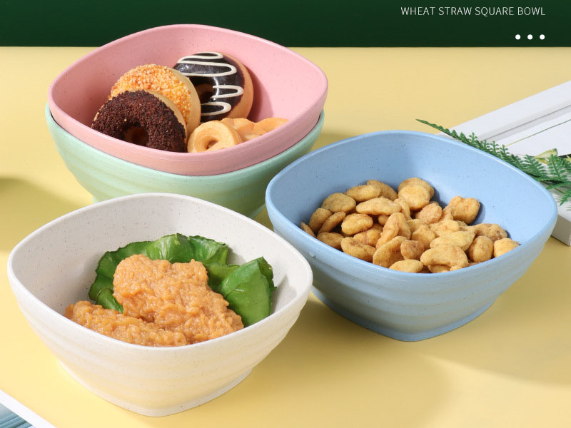 Wheat Straw Square Bowl