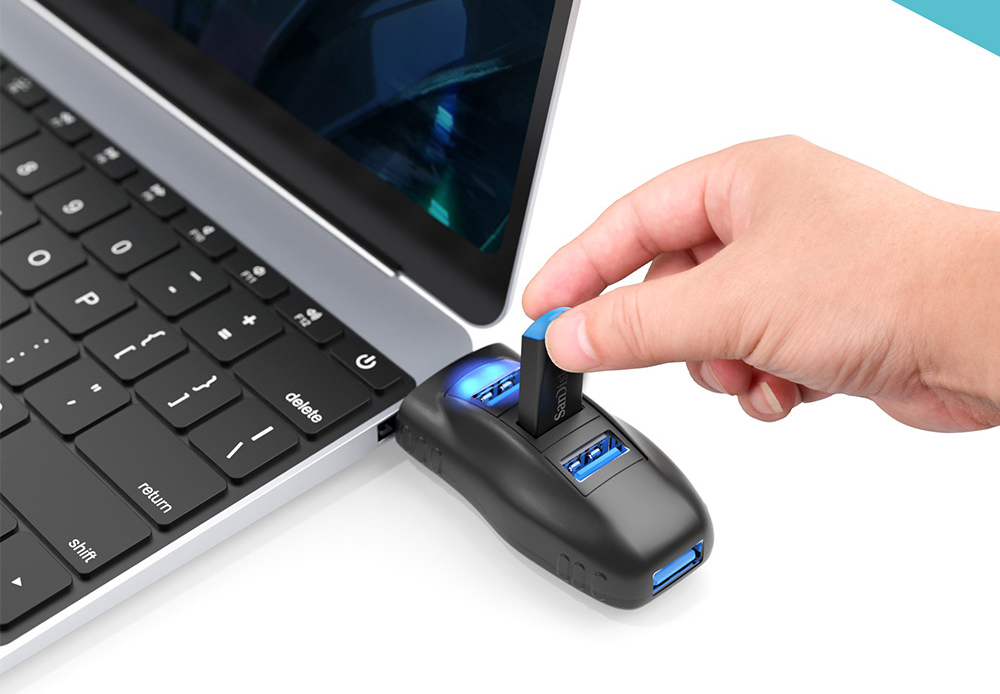 Car Shaped 4-Port USB 3.0 Hub