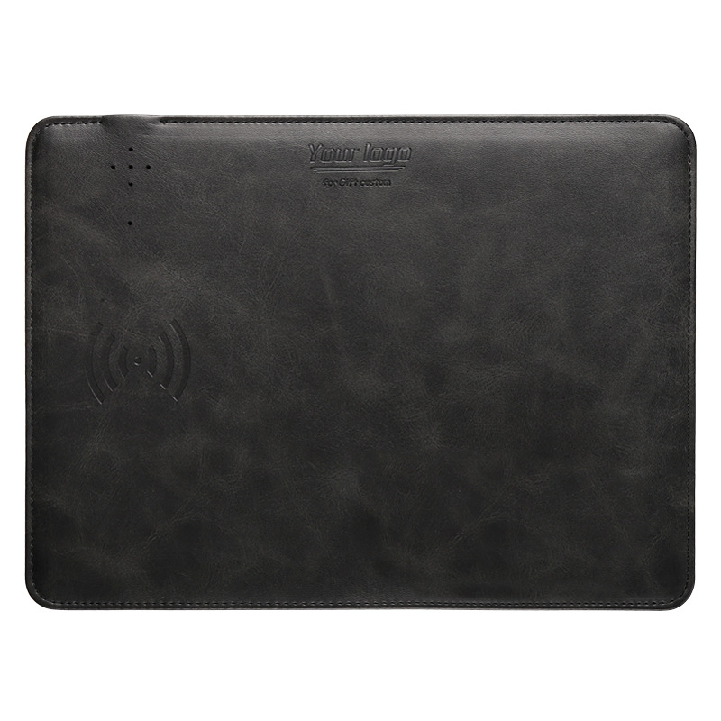 15W PU Leather Wireless Charging Mouse Pad