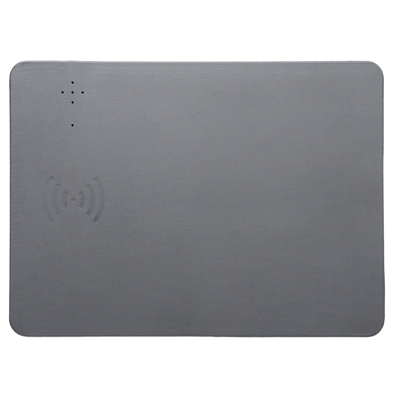 15W PU Leather Wireless Charging Mouse Pad