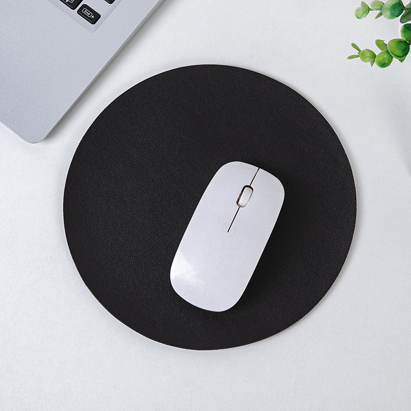 8.66'' Round Leather Mouse Pad