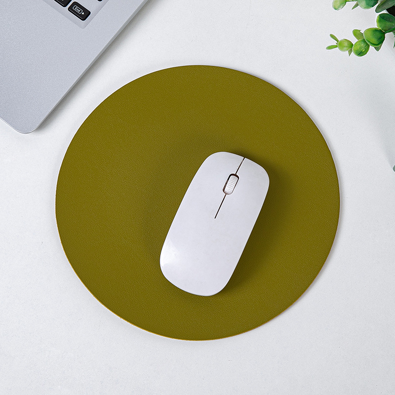 8.66'' Round Leather Mouse Pad