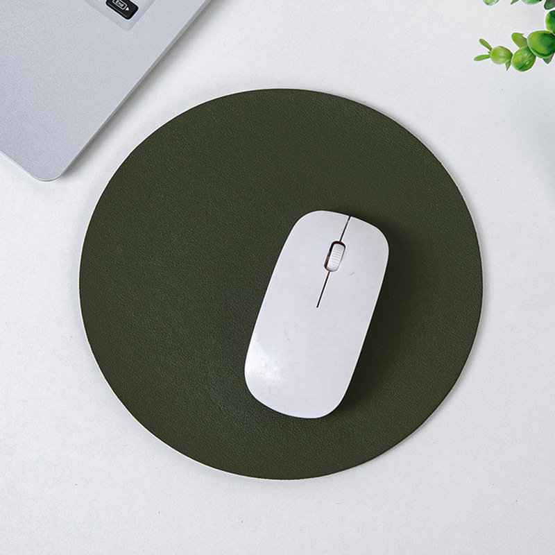 8.66'' Round Leather Mouse Pad