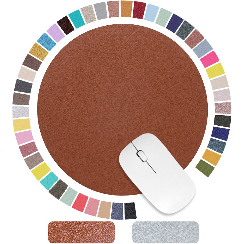 8.66'' Round Leather Mouse Pad