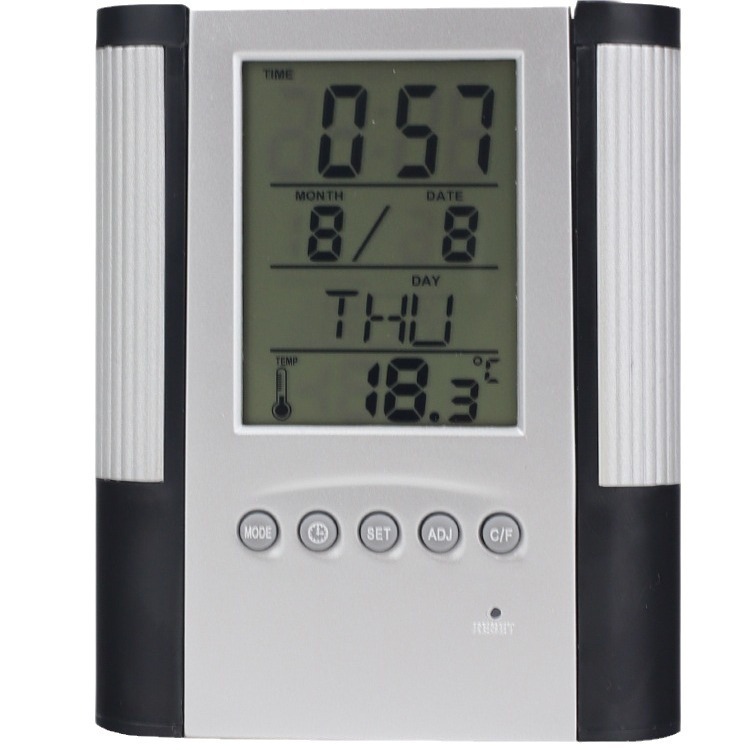 Digital Clock w/Pen Holder