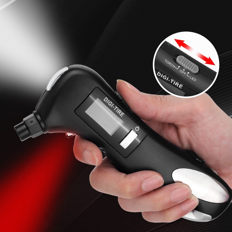 Digital Tire Gauge with Safety Hammer