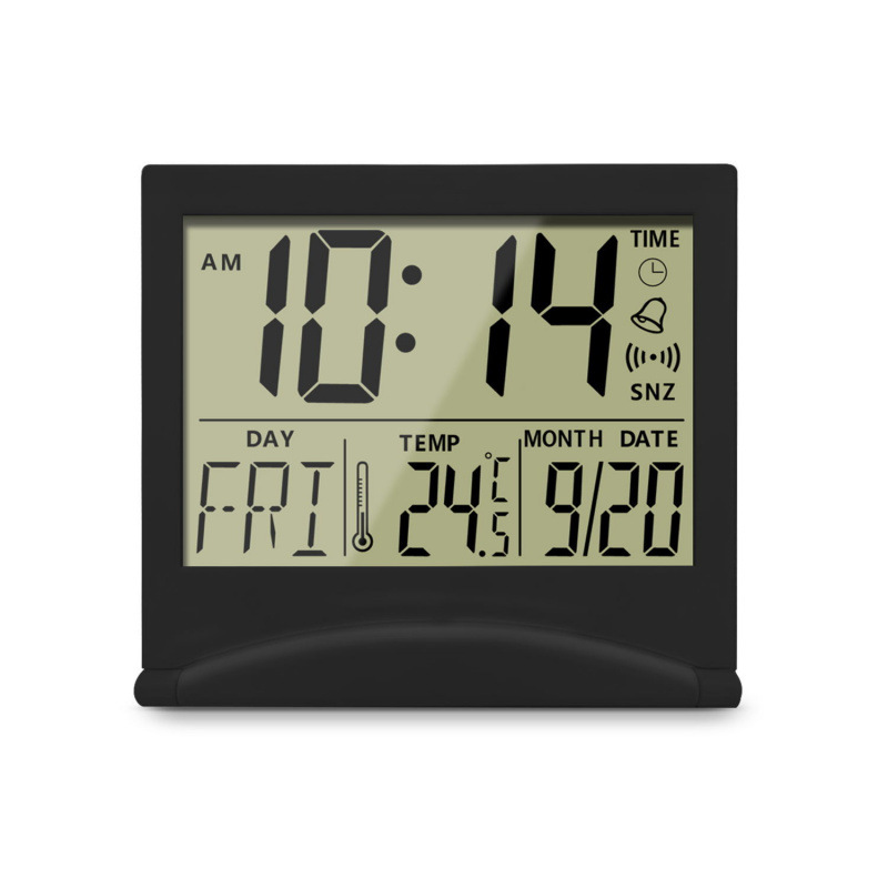 Foldable LCD Desk Clock