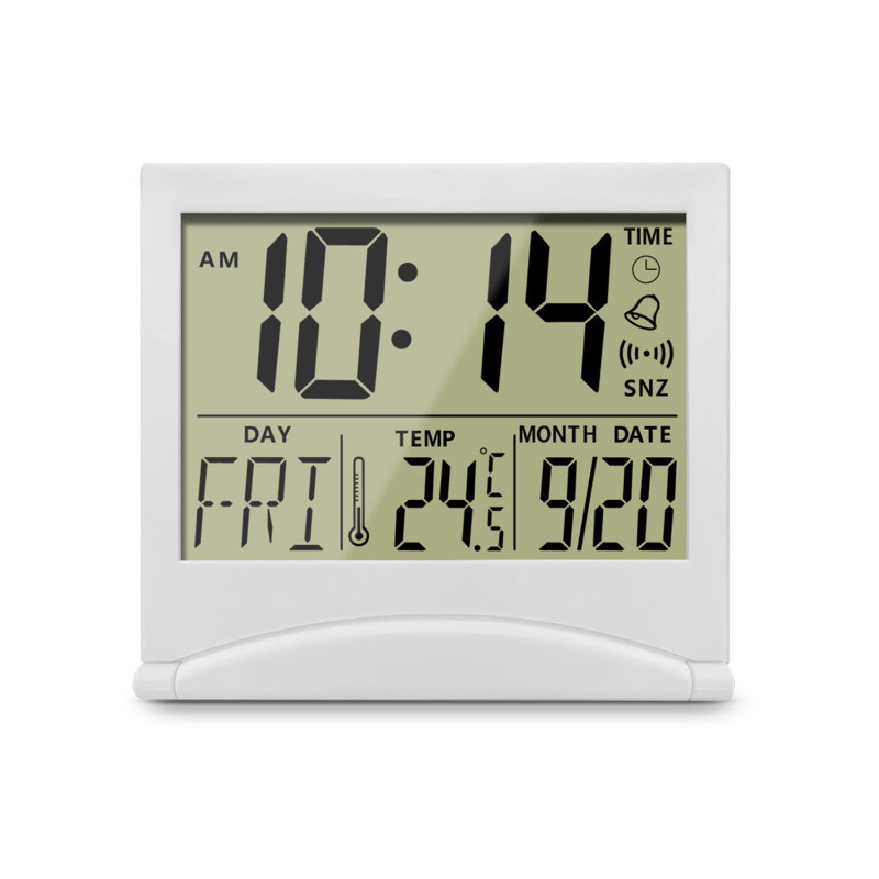 Foldable LCD Desk Clock