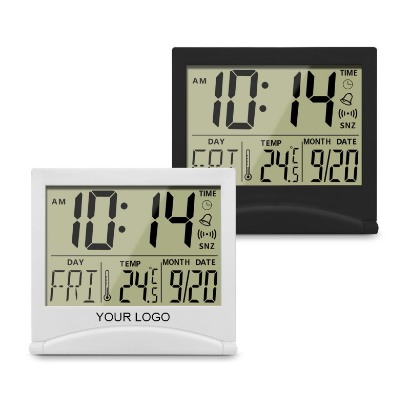 Foldable LCD Desk Clock