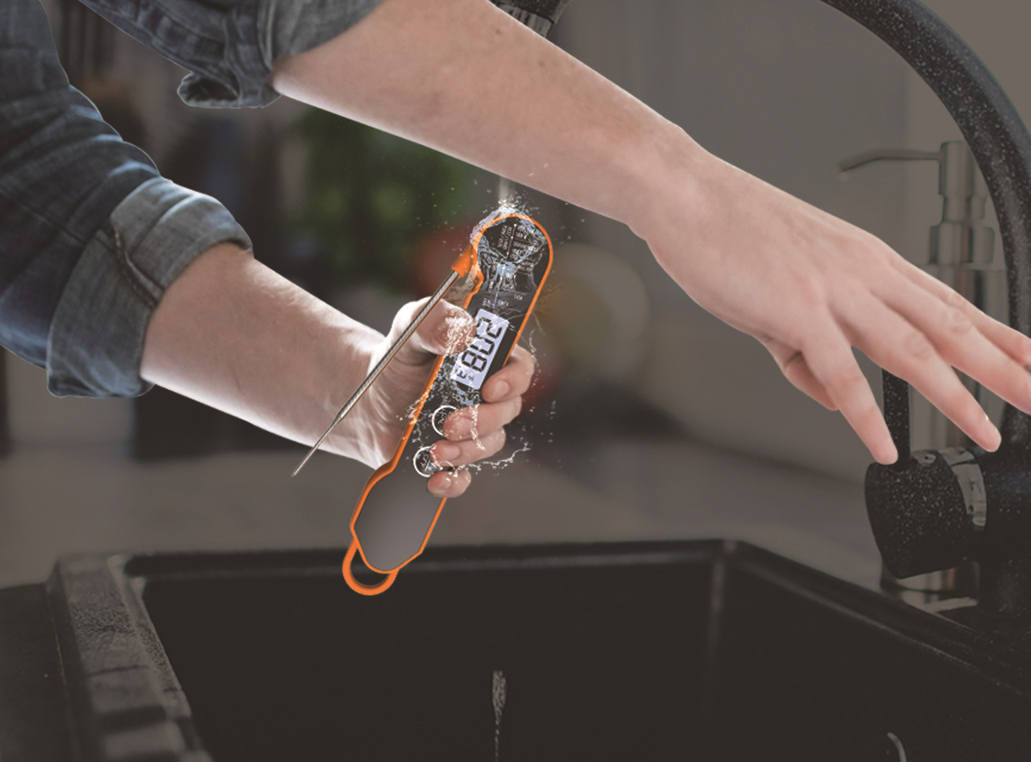 Thin Foldable Digital Meat Thermometer