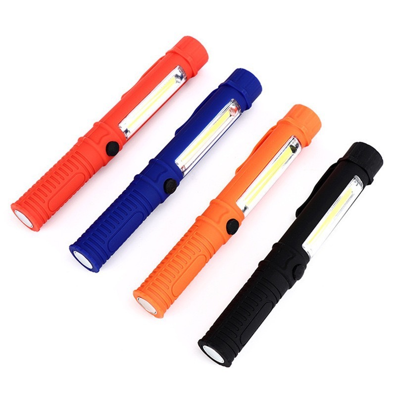 Mini LED Plastic Flashlight w/Side Light and Magnetic Base