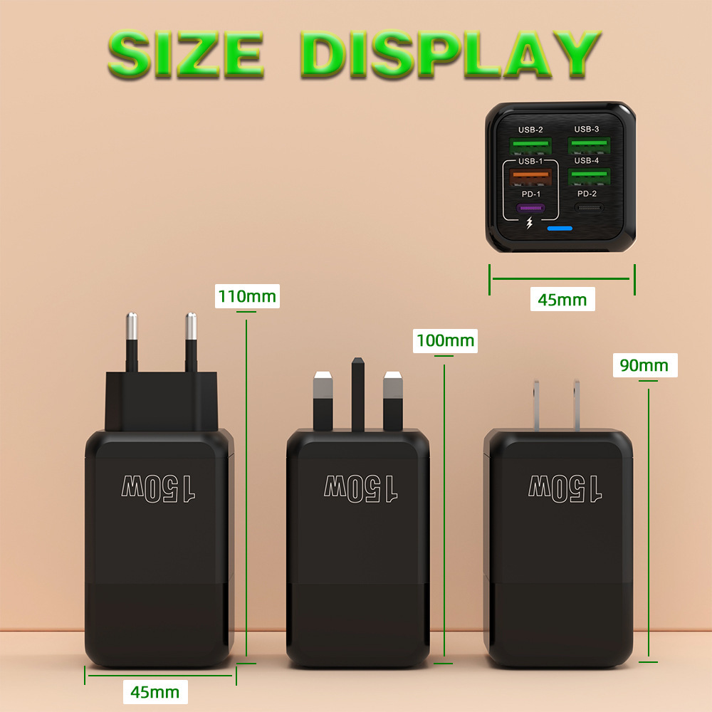 150W 6-Port Fast Charger