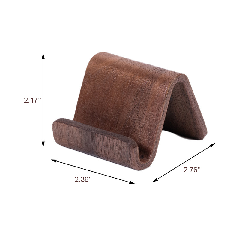 Black Walnut Wood Phone Stand