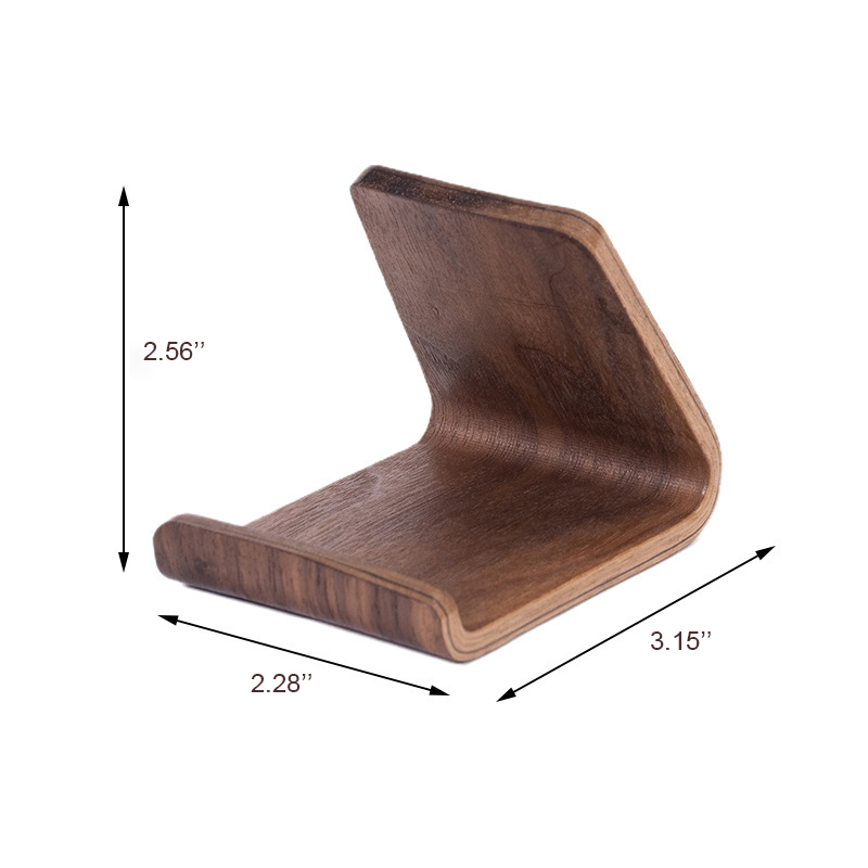 Black Walnut Wood Phone Stand