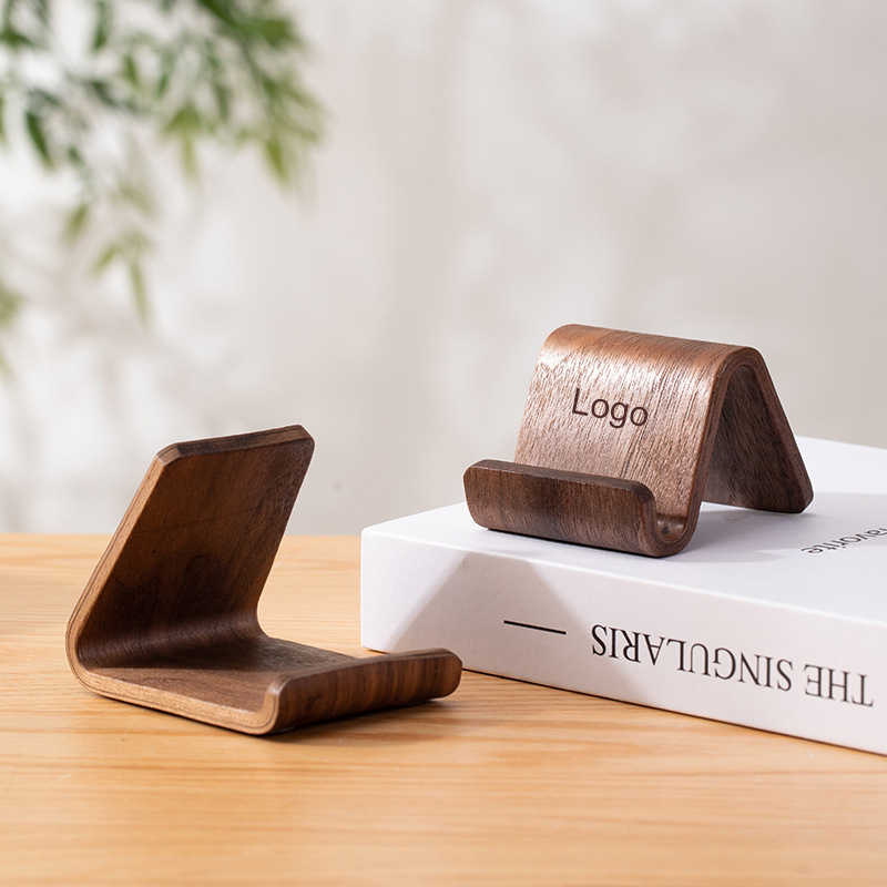 Black Walnut Wood Phone Stand