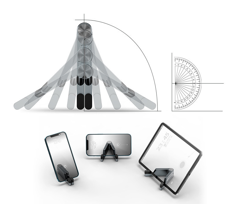 Aluminum Alloy V-Shaped Foldable Phone Stand