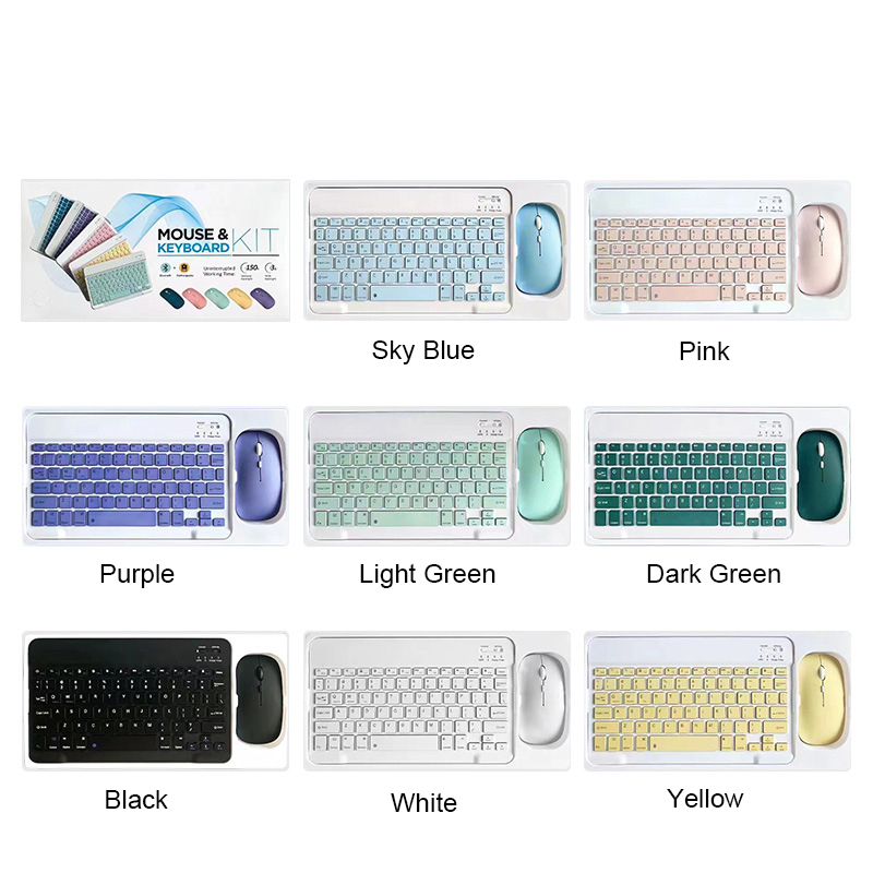 10-Inch Ultra-Slim Rechargeable Wireless Keyboard and Mouse Combo