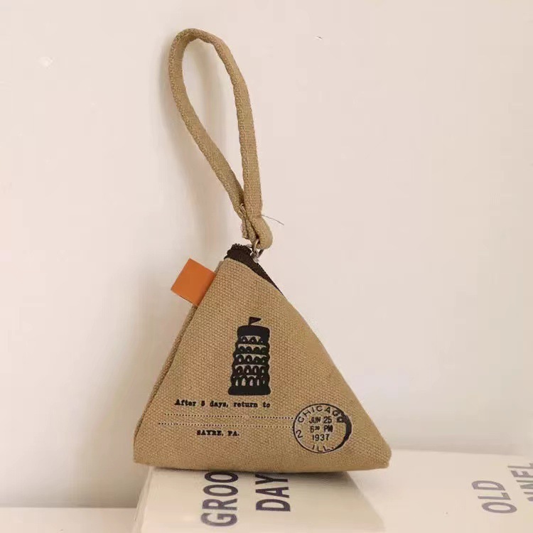 Triangle Canvas Coin Purse