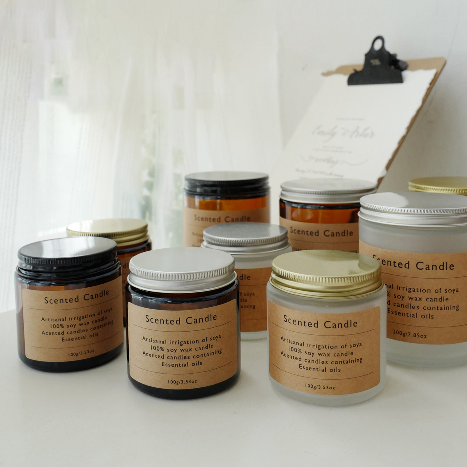 8oz Empty Aromatherapy Candle Glass Jar