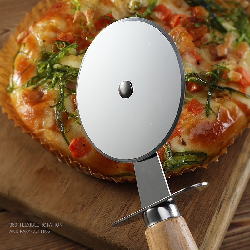 Wooden Handle Pizza Cutter