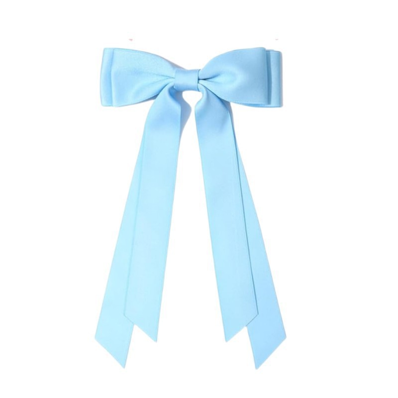 Double Layered Bow Hair Clip with Ribbon