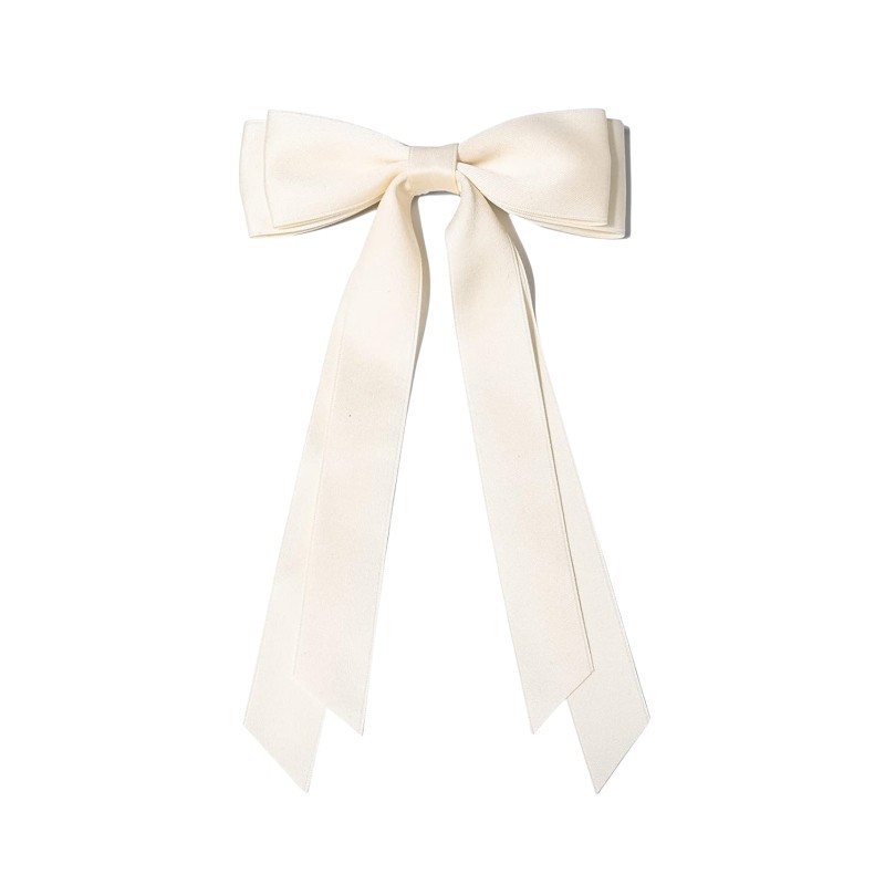 Double Layered Bow Hair Clip with Ribbon