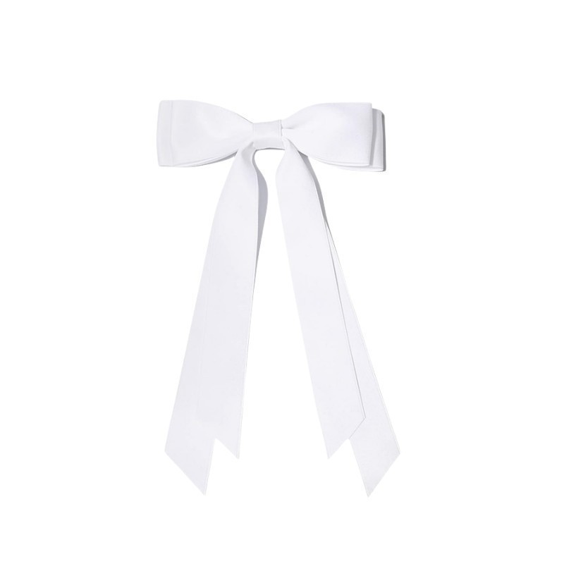Double Layered Bow Hair Clip with Ribbon
