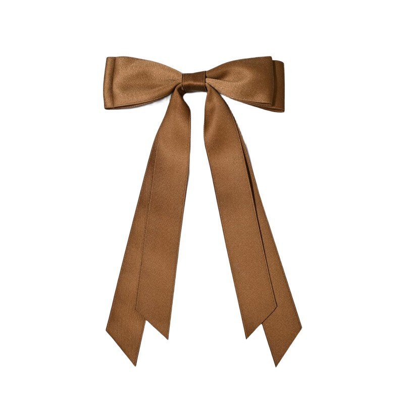 Double Layered Bow Hair Clip with Ribbon