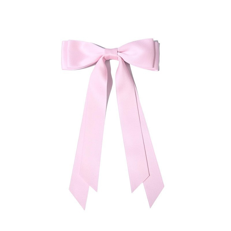 Double Layered Bow Hair Clip with Ribbon