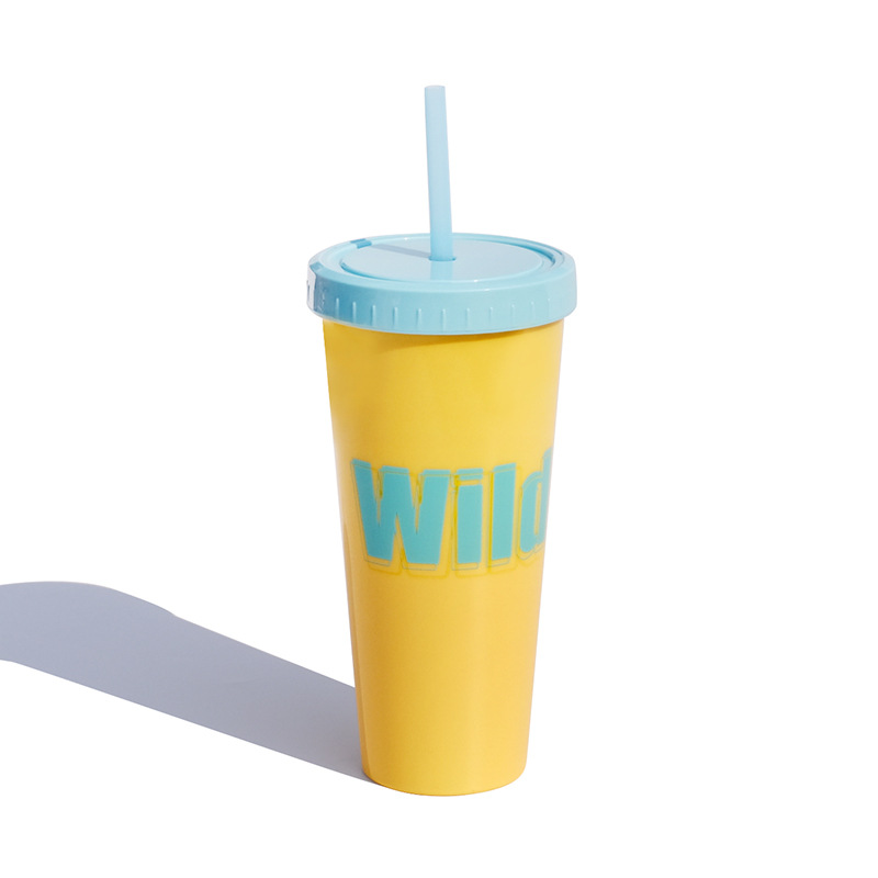 21oz Plastic Tumbler with Straw