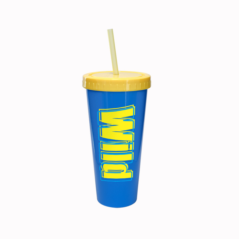 21oz Plastic Tumbler with Straw