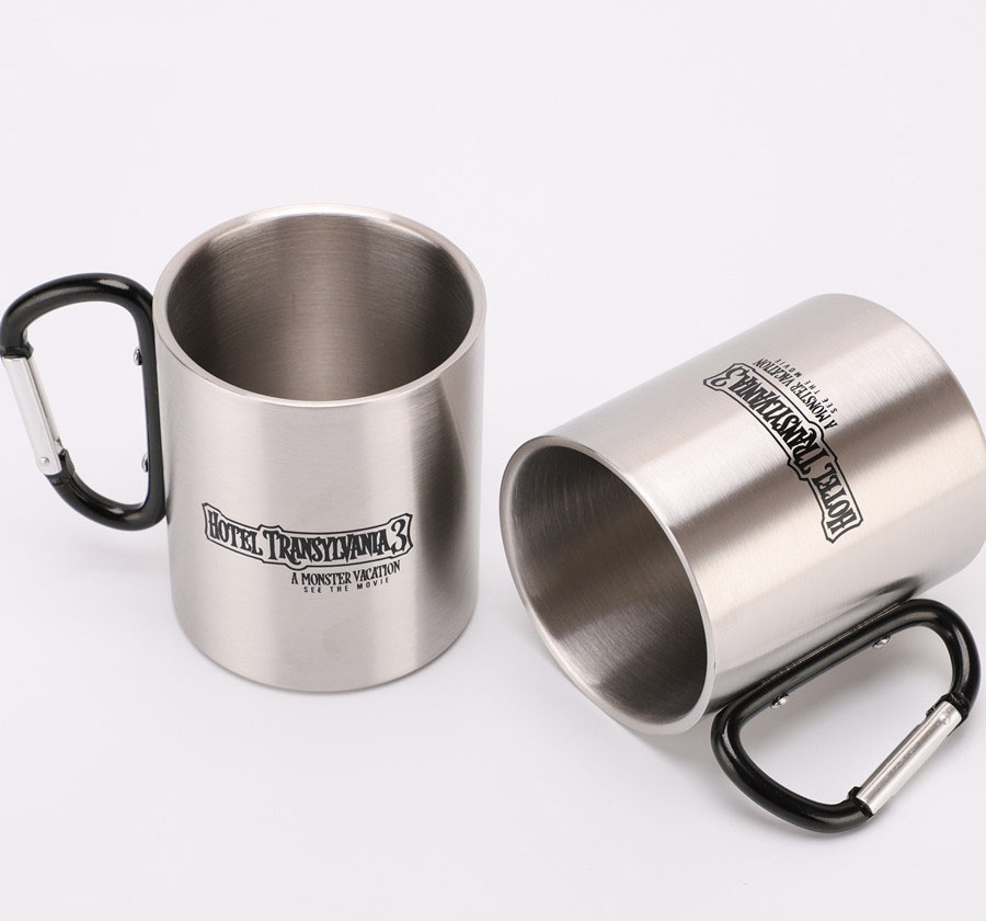 Stainless Steel Camping Mug with Carabiner