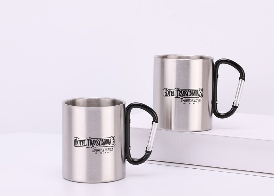 Stainless Steel Camping Mug with Carabiner