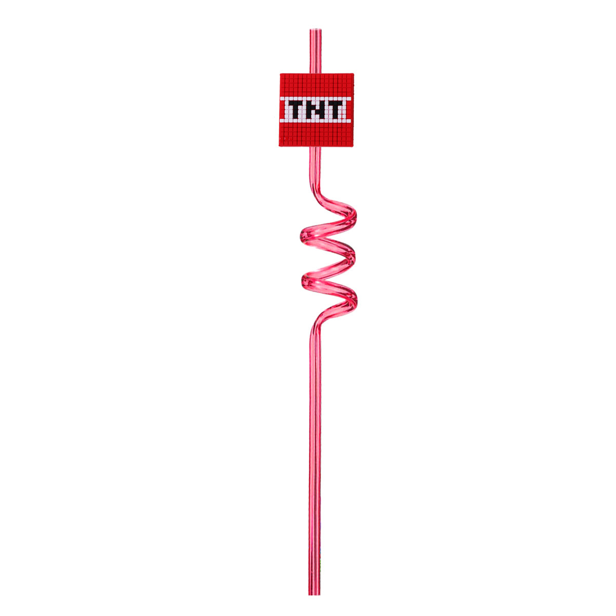 Custom Pixel Block Spiral Drinking Straw