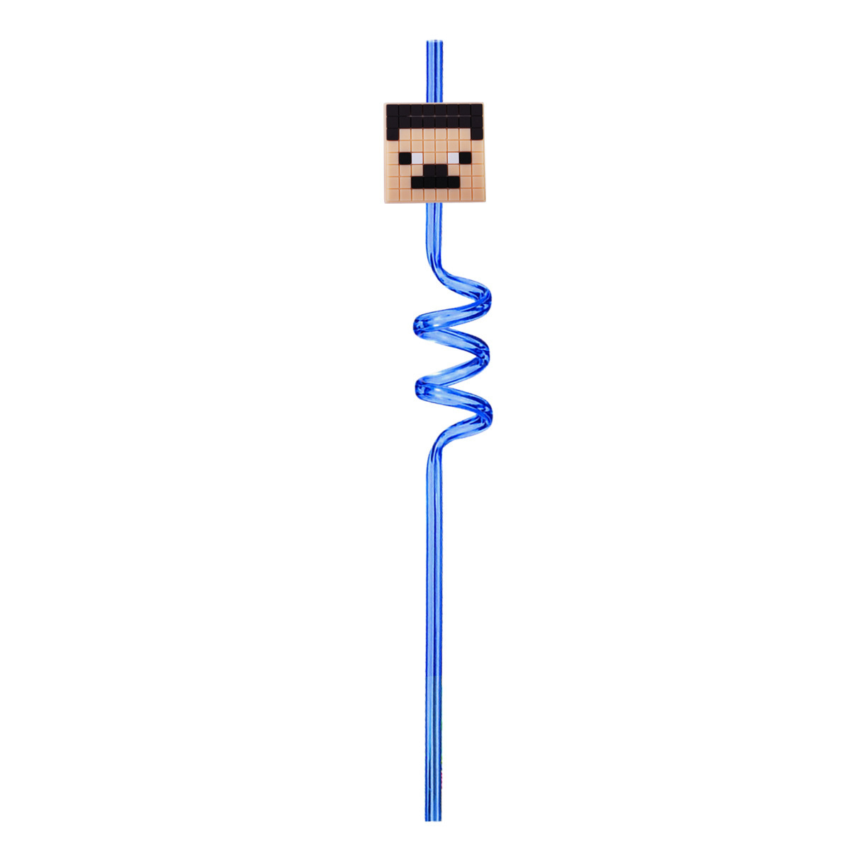 Custom Pixel Block Spiral Drinking Straw