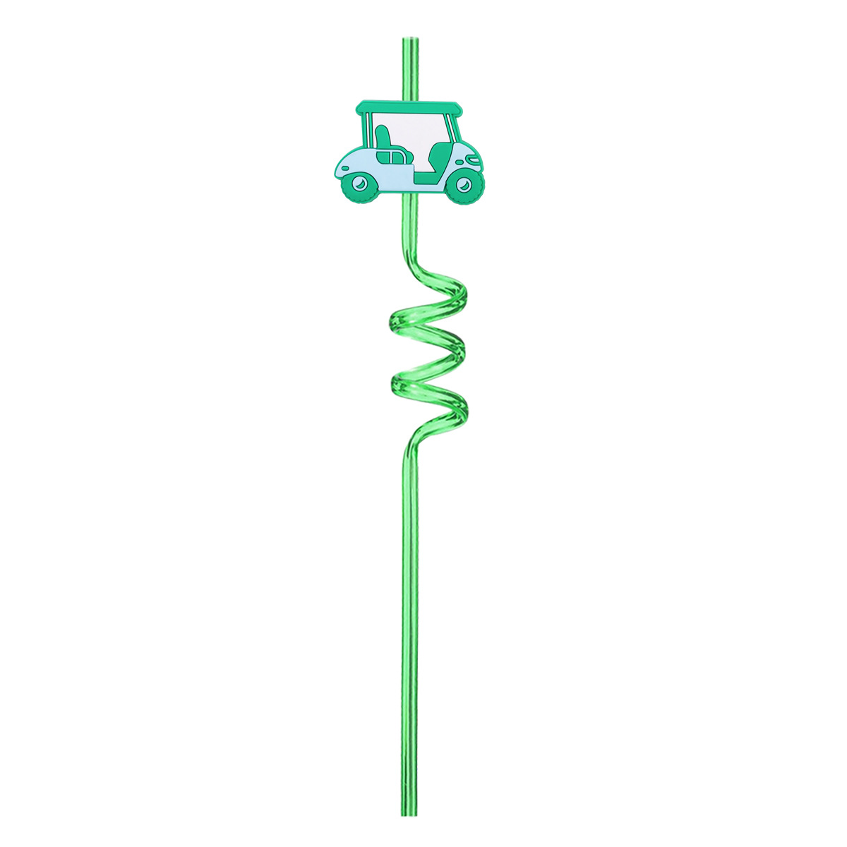 Custom Golf Theme Spiral Drinking Straw