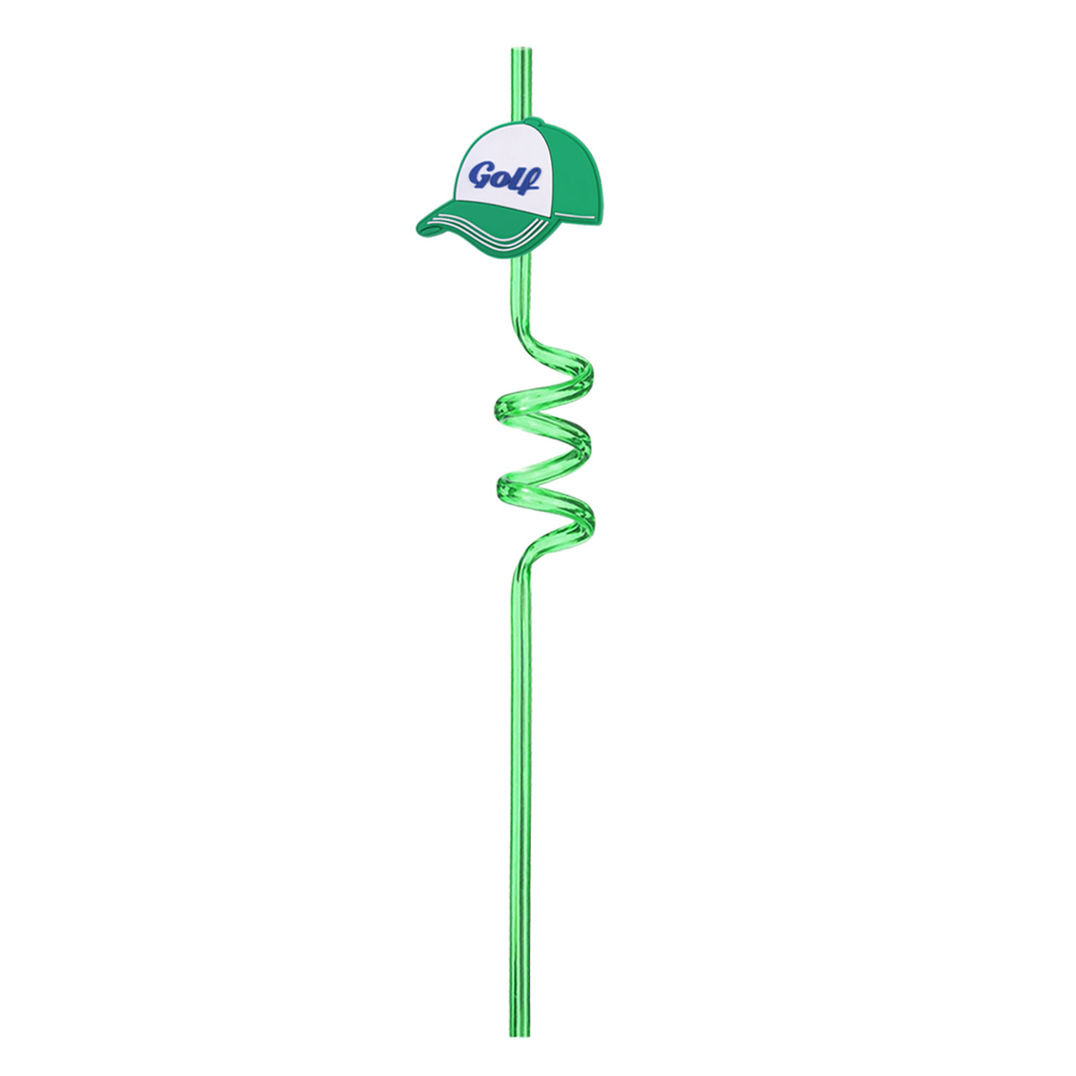 Custom Golf Theme Spiral Drinking Straw