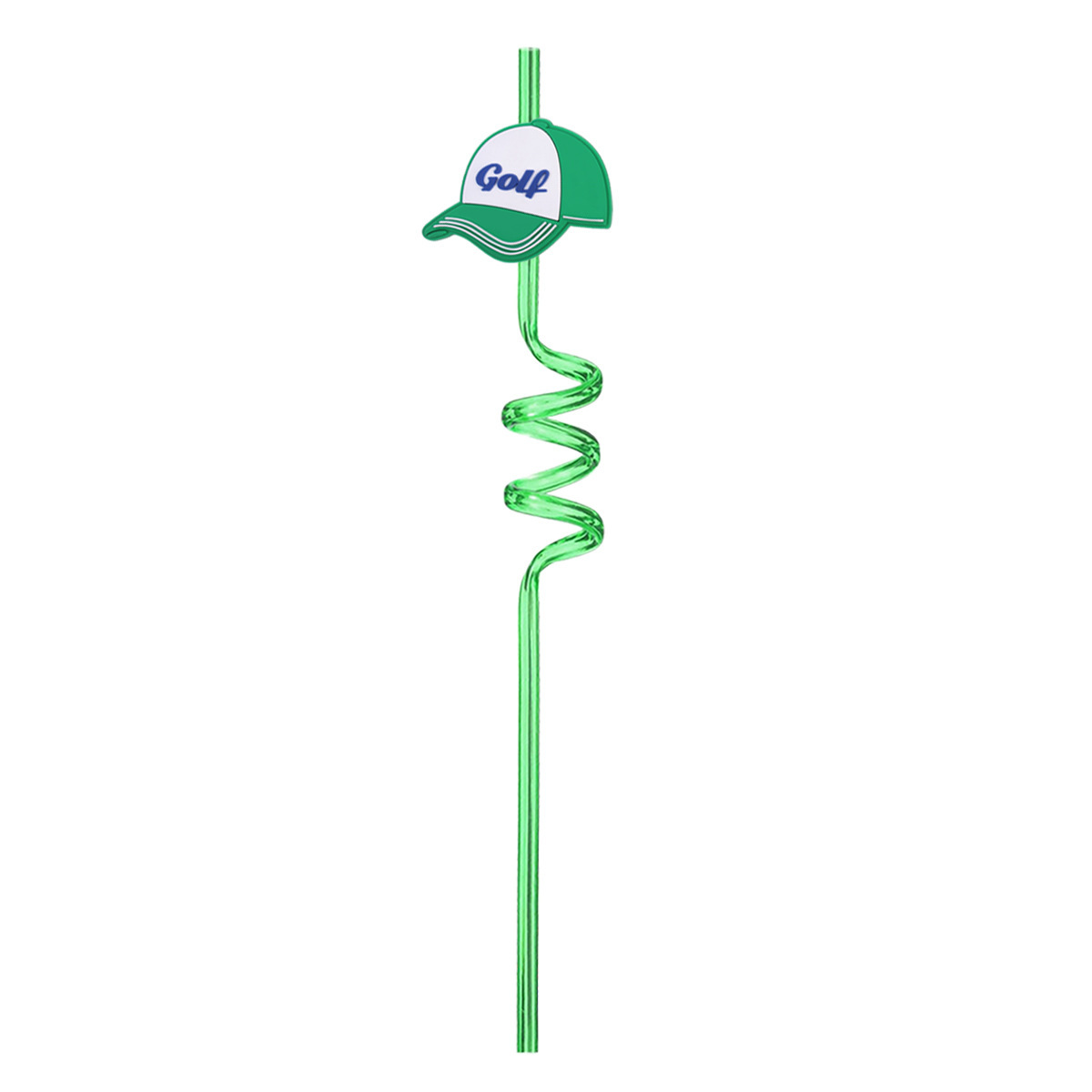 Custom Golf Theme Spiral Drinking Straw