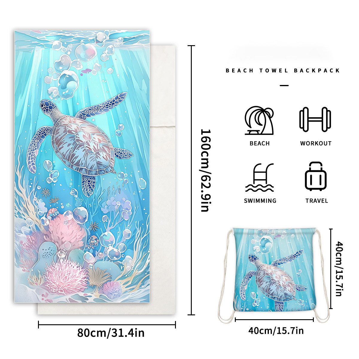 Beach Towel Backpack