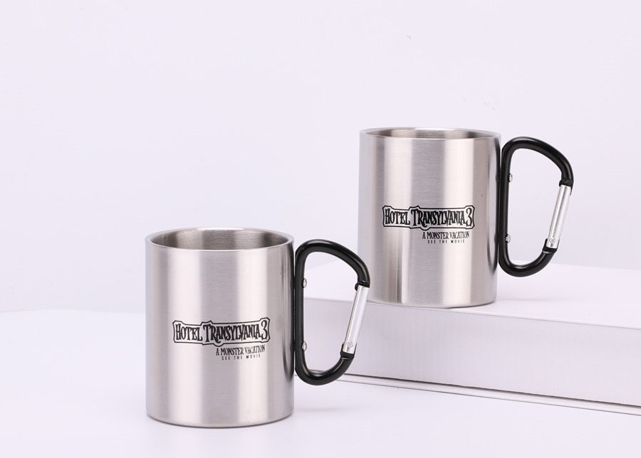 Stainless Steel Camping Mug with Carabiner
