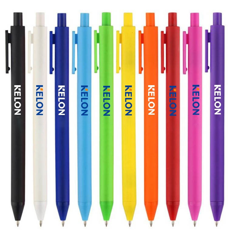Rubberized Spray Coated Click Ballpoint Pen