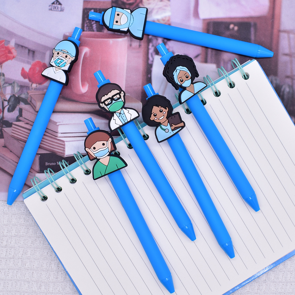 Medical Doctor Cartoon Click Gel Pen