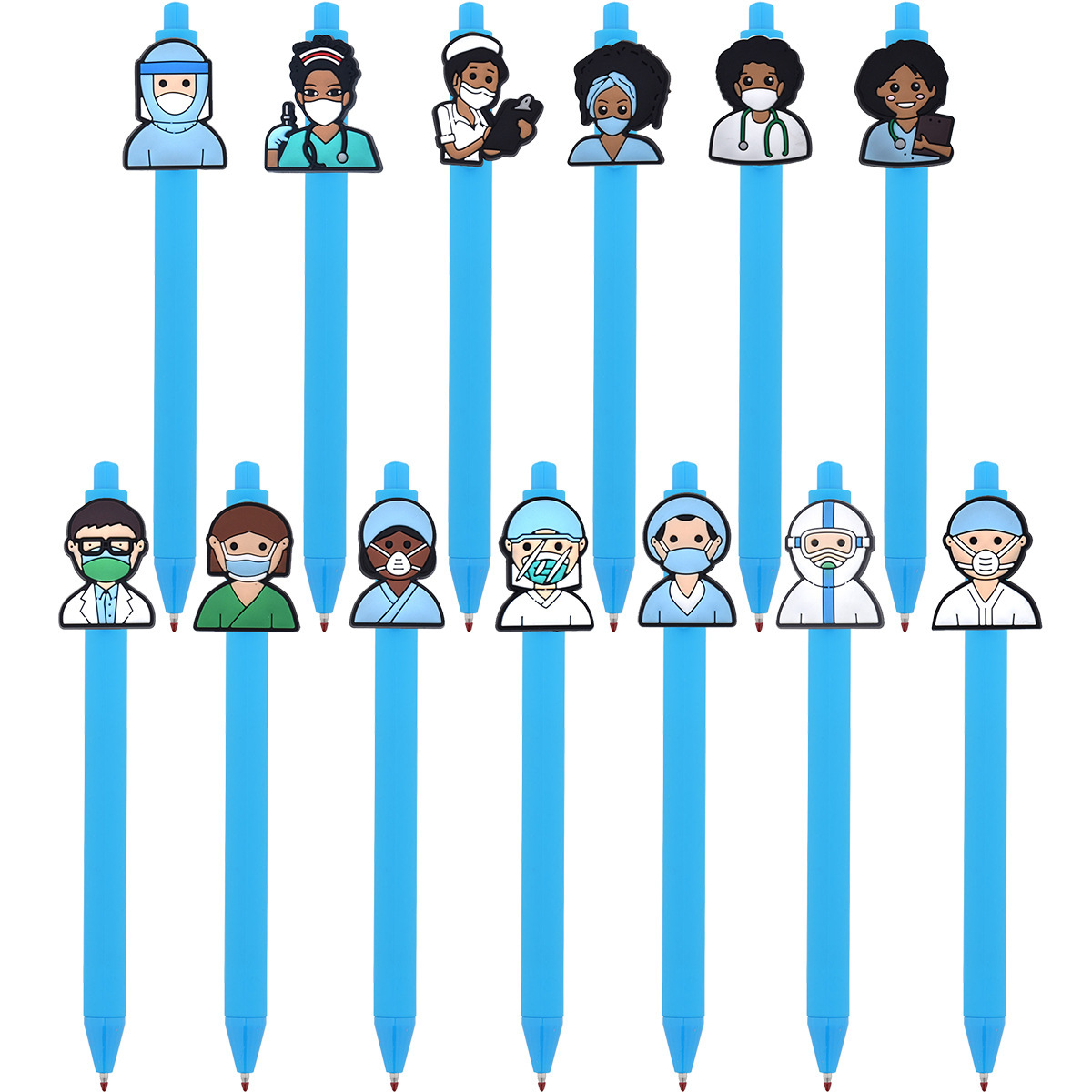 Medical Doctor Cartoon Click Gel Pen