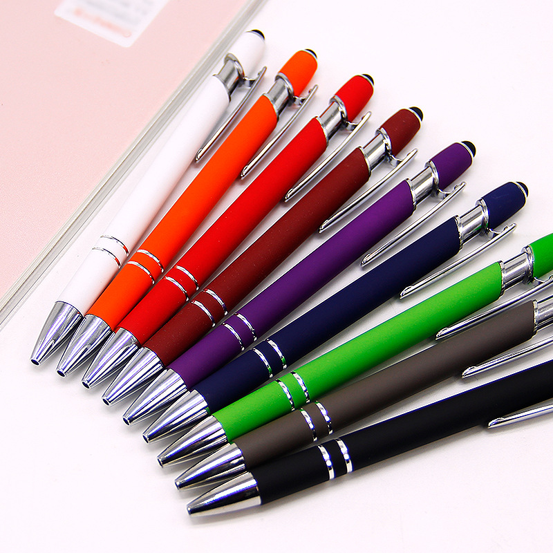 Metal Click-Action Stylus Ballpoint Pen