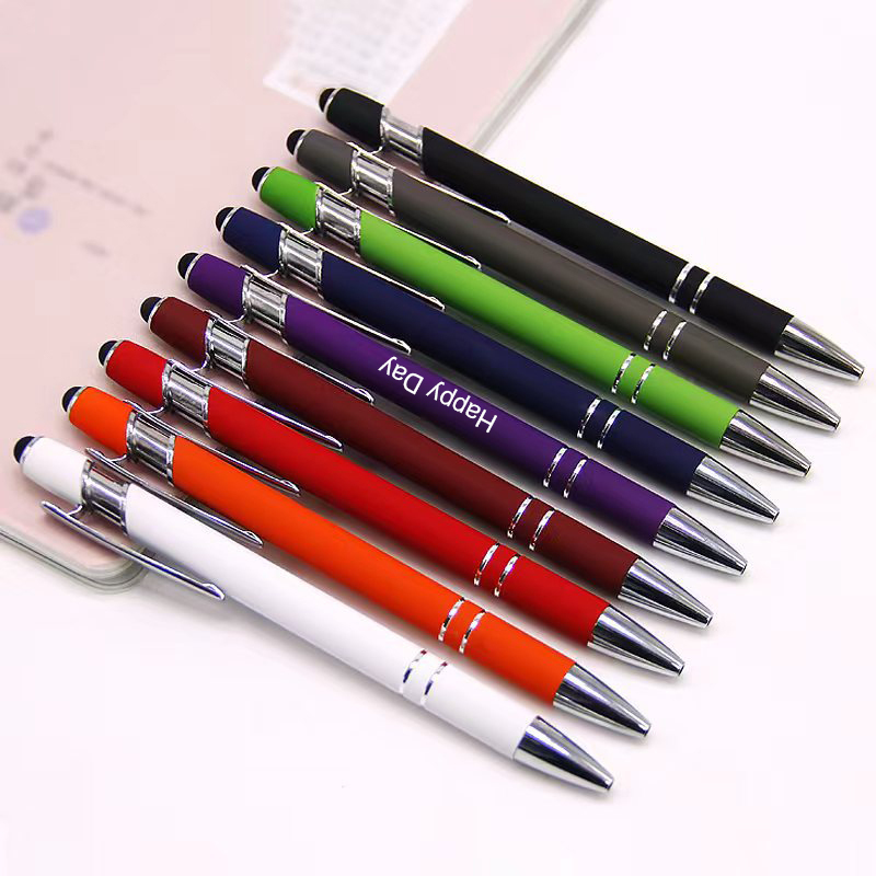 Metal Click-Action Stylus Ballpoint Pen
