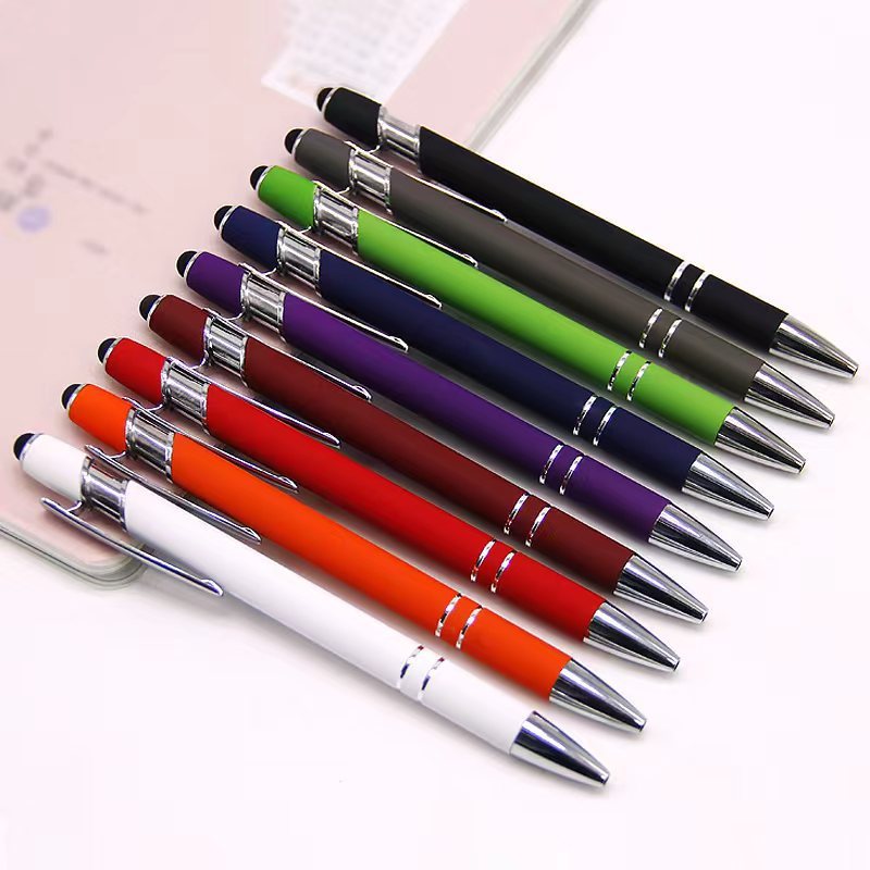 Metal Click-Action Stylus Ballpoint Pen