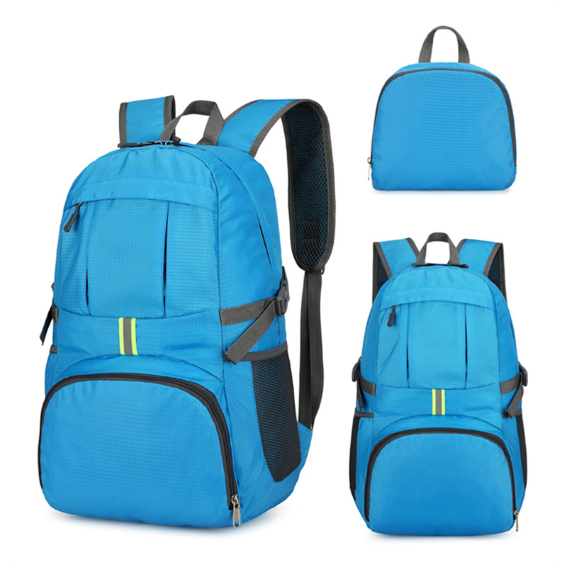 Ultra Lightweight Foldable Backpack w/Reflective Strip