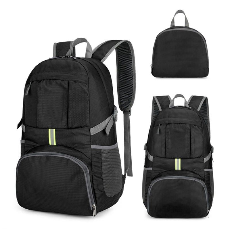 Ultra Lightweight Foldable Backpack w/Reflective Strip