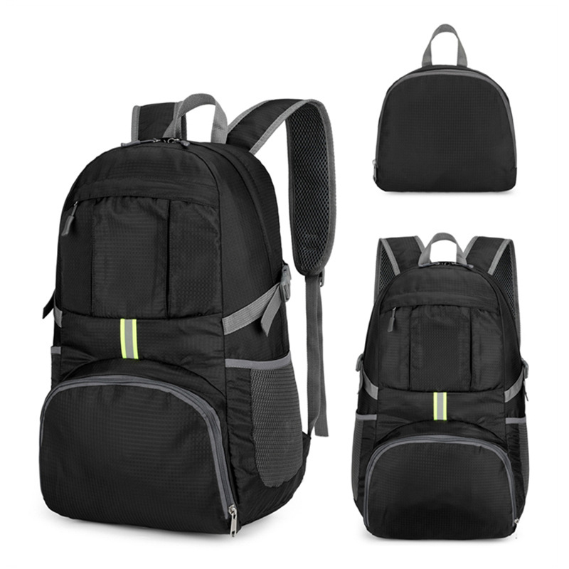 Ultra Lightweight Foldable Backpack w/Reflective Strip